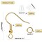 600Pcs Hypoallergenic Earring Hooks, Gold Earring Making Kit, with Earring Backs and Jump Rings for Jewelry Making (Gold)